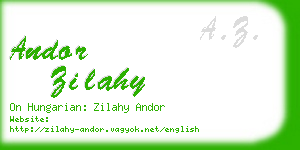 andor zilahy business card